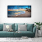 Jiuqinghua Canvas Prints Wall Art Blue Beach Ocean Landscape Paintings 1 panel Sunset Sea Waves Wall Decor Pictures Stretched and Framed for Living Room Bedroom and Office Decor Artwork 24x48inch