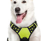 Eagloo Dog Harness Large Breed, No Pull Service Vest with Reflective Strips and Control Handle, Adjustable and Comfortable for Easy Walking, No Choke Pet Harness with 2 Metal Rings, Green, XL