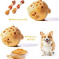MewaJump Treat Dispenser Dog Toy Puzzle Rubber Chew Toys Treat Food Dispensing Toys for Teeth Cleaning Ball Interactive Enrichment Toys for Puppy, Small, Medium, Large Breeds - Not for Heavy Chewer