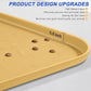 Silicone Pet Feeding Mat with Raised Edge for Food and Water, Dog Bowl Mats, Cat Bowls Placemat with High Lip for Floor Waterproof, Rubber Tray for Cats and Dogs 24 x 16 x0.8 Beige
