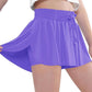 EXARUS Girls Butterfly Shorts Flowy Dance Skirt Cheer Skorts Athletic Tween Clothes Teen Preppy Outfits Flutter Kids