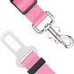 Elisel Elisel 2 Packs Adjustable Length Pet Dog Cat car seat Belt Pet seat Belt Pet Accessories for Dogs Cats and Pets (Pink)