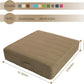 MeMoreCool Square Floor Pillow Seating for Adults Kids, Large Meditation Cushion Floor Pillow with Thick Foam & Soft Tufted Cover, Washable Big Pillow Seat Floor Cushion for Sitting Yoga 24" Coffee