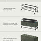 SONGMICS Velvet Storage Ottoman Bench, Foot Rest with Legs, 15.7 x 43 x 15.7 Inches, End of Bed Bench, Storage Chest, Load up to 660 lb, for Living Room, Bedroom, Entryway, Forest Green ULSF089C01