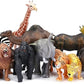 BOLZRA Safari Animals Figures Toys, Realistic Jumbo Wild Zoo Animal Figurines Plastic African Jungle Animals Playset for Kids Toddlers, 14 Piece Gift Set