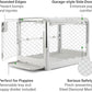 DIGGS Revol Collapsible Dog Crate with Wheels - Premium Portable Dog Crate - Safe, Stylish, and Convenient Indoor Kennel (Ash, Medium)