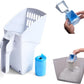 PURRFECT POUCH Cat Litter Shovel with Built-in Scooper & Holder | Kitty Pooper Scooper & Sifter | Includes 1 Roll of Litter Scoop Bags