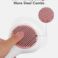Cat Brush with Release Button Self-Cleaning and Skin-Friendly Grooming and Shedding Tool for Long and Short Haired Cats & Dogs, 140° Comb Teeth, Removes Loose Undercoats and Promotes Healthy Fur