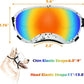 Medium Dog Sunglasses with Adjustable Strap UV Protection, Winproof Dog Puppy Sunglasses, Suitable for Medium Dog Pet Glasses, Dogs Eyes Protection,Soft Dog Goggles