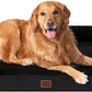 EHEYCIGA Orthopedic Dog Beds for Large Dogs, Waterproof Memory Foam Large Dog Bed with Sides, Non-Slip Bottom and Egg-Crate Foam Pet Couch Bed with Washable Removable Cover, Black