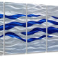 SYGALLERIER Abstract Coastal Metal Wall Art Handcrafted Big 3D Blue and Silver Artwork Modern Sea Waves Pictures Contemporary Sculpture for Living Room Bedroom Bathroom Decor
