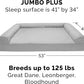 Furhaven Orthopedic Dog Bed for Large Dogs w/ Removable Bolsters & Washable Cover, For Dogs Up to 125 lbs - Quilted Sofa - Silver Gray, Jumbo Plus/XXL