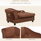 PawHut Luxury Fancy Dog Couch with Hidden Storage, Small Dog Sofa Bed with 2" Soft Foam, Modern Pet Furniture for Puppies & Little Breeds, Brown