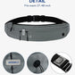 WATERFLY Running Belt Fanny Pack: Runner Marathon Jogging Waist Pack Sport Workout Exercise Fitness Phone Holder Belt for Men Women Jogger Slim Waistband Dark Grey