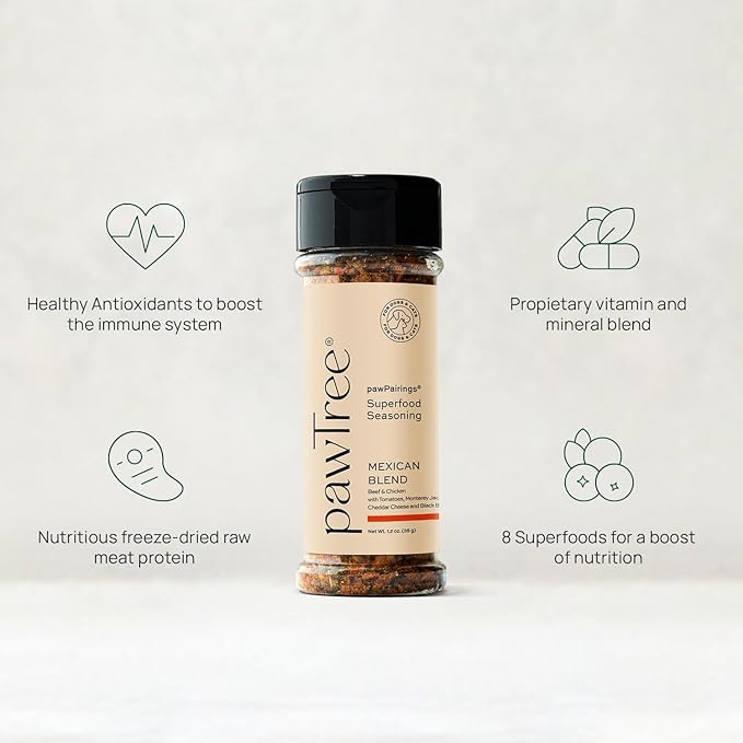 pawTree Food Toppers for Dogs & Cats - Boost Your Pet's Mealtime with These Delicious Pet Food Seasonings - Dry Mixers and Seasonings - Flavor Enhancer for Picky Eaters & Appetite Stimulation