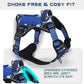 BUMBIN Tactical Dog Harness for Small Dogs No Pull, Famous TIK Tok No Pull Puppy Harness, Fit Smart Reflective Pet Walking Harness for Training, Adjustable Dog Vest Harness with Handle Blue Camo XL