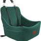 Dog Car Seat for Medium Dogs, Pet Travel Bed with Seat Belt Channel, Fully Detachable and Washable, 3 Straps Easy to Install (Green)