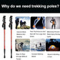 Aihoye Hiking Trekking Poles, 2 Pack Collapsible, Lightweight, Anti Shock, Walking Sticks, Adjustable Hiking Pole for Men and Women