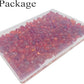 Glass Stones, 0.85LB/385g Orange Red Aquarium Gravel Rocks, Orange Red Pebbles for Fish Tank, Sea Glass for Vase Filler Craft