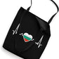 Bulgaria Vintage Heartbeat Bulgarian Flag Tote Bag