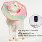Touchdog Foldable Dog Cone Collar for Cats & Dogs - Adjustable Soft Recovery Collar with Waterproof PU Coating, Lightweight Design, 24.5cm/9.6in Wide Barrier (Blue Gradient Color, S)