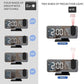 Projection Alarm Clock for Bedrooms Ceiling, Digital Clock Radio with USB Charger Port, Temperature & Humidity Display, 7.3” Large LED Display,12/24H,Snooze,Dual Loud Clock- 4 Dimmer