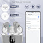 Wireless Earbuds, Bluetooth 5.4 Headphones Bass Stereo, Ear Buds with Noise Cancelling Mic, IP7 Waterproof in Ear Earphones, 36H LED Display Bluetooth Earbuds for Laptop Pad Phones Sports, Grey