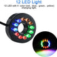 15W 1000L/H Submersible Fountain Water Pump with 12 Colorful LED Lights, Mushroom and Blossom Spray Head for Fountain,Pond,Outdoor Water Feature, Statuary Gardens,Aquarium Fish Tank