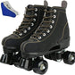 Roller Skates for Women and Men Cowhide High-Top Shoes Classic Double-Row Roller Skate Four-Wheel Roller Skates for Men Girls Unisex Christmas