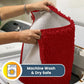 Muddy Mat® AS-SEEN-ON-TV Highly Absorbent Microfiber Door Mat and Pet Rug, Non Slip Thick Washable Area and Bath Mat Soft Chenille for Kitchen Bathroom Bedroom Indoor and Outdoor - Red 5ft x 7ft