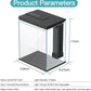 Betta Fish Tank, 2 Gallon Glass Aquarium Starter Kit, Small Fish Tank with Filter and Light.(Black)