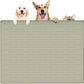 39.4"x29.5" Largest Pet Food Mat, Silicone Dog Mats for Food and Water, Nonslip Pet Feeding Mats for Floors,Dog Cat Bowl Mat with Raised Edges, Gray Green