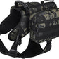 BYGD Dog Saddle Backpack for Hiking, Lightweight Waterproof Harness with Removable Bags for Large Dogs, Outdoors (Camo)