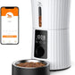 Petory Automatic Cat Feeders Wi-Fi - 4L Dry Food Dispenser for Cats and Dogs 10 Meals per Day Smart Pet Feeder with Desiccant Bag Dual Power Supply 10S Voice Recorder
