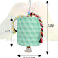 Oooct Extra Large Bird Chewing Toy, Parrot Beak Grinding Calcium Stone with Bells, Bird Cage Accessories, Cage Toys for Cockatiel Parakeet Parrot Budgies Rat Hamster Chinchilla Rabbit Bunny Green