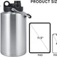 Kerilyn Insulated Gallon Jug with Handle, One Gallon, 128oz Stainless Steel, Large Double Vacuum Water Bottle for Hot & Cold Drinks, Wide Mouth, Sweat Proof, Great for Travel, Camping, Stainless