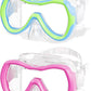 Aegend Kids Swim Mask Goggles, Tempered Glass 180° HD Wide View with Nose Cover