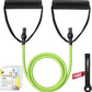 RitFit Single Resistance Exercise Band with Comfortable Handles - Ideal for Physical Therapy, Strength Training, Muscle Toning - Door Anchor and Starter Guide Included