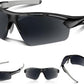 Polarized Sports Sunglasses for Men Women,UV400 Protection Sunglass for Running Cycling Fishing Hiking TR90