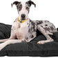 K9 Ballistics Tough Rectangle Pillow XXL Extra Large Dog Bed - Removable Cover, Washable, Durable & Water Resistant Dog Bed Made for Big Dogs 68"x40", Obsidian Black
