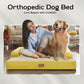 Large Dog Bed Orthopedic Washable | Beds Bolster Pet - XXL Large Big Dogs - Memory Foam - Couch Sofa - Waterproof with Removable Cover - Ginger Yellow Dog Bed