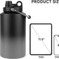 Kerilyn Insulated Gallon Jug with Handle, One Gallon, 128oz Stainless Steel, Large Double Vacuum Water Bottle for Hot & Cold Drinks, Wide Mouth, Sweat Proof, Great for Travel, Camping, Grey Gradient