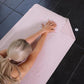 Eunzel Hot Yoga Towel, Super Absorbent Yoga Mat Towel Soft Suede Microfiber Non-Slip Towel for Bikram Pilates and Yoga Mats 72" x 26.5", Pink