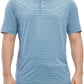 Mens Golf Shirt Moisture Wicking Dry Fit Performance Sport Short Sleeve Striped Golf Polo Shirts for Men