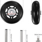 uxcell Replacement Luggage Wheels 64x24mm Suitcase Wheel Repair Kits Include 2 PU Bearing Wheels & Washers, Wrenches & Axle Screw for Trolley Bag, Inline Skate and Caster Board