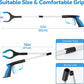 Grabber Reacher Tool - 32” Extra Long Foldable Gripper and Reaching Tool - Heavy Duty Pick Up Stick Grabbers for Seniors, Trash, Surgery Recovery Must Haves Gifts (Blue+Orange 2P)