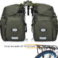 Dreamoon 50L Bike Panniers, Waterproof Bicycle Commuting Bag Saddle Bags with Rain Cover, Bike Rear Seat Bag Carrier with Reflective Trim, Cycling Organizer for Width Less Than 6.3 inches Rack (Green)