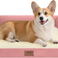 Dog Bed Medium Size Dog-Orthopedic Waterproof Bed for Dogs,Foam Couch Sofa with Washable Removable Cover & Non-Slip Bottom-Pink