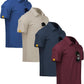 ZITY 4 Pack Mens Polo Shirt Short Sleeve Sports Golf Tennis T-Shirt Athletic Collared Tactical Shirts
