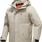 Men's Winter Jacket Waterproof Ski Snow Coat Windproof Snowboard Hooded Raincoats with Warm Graphene lining